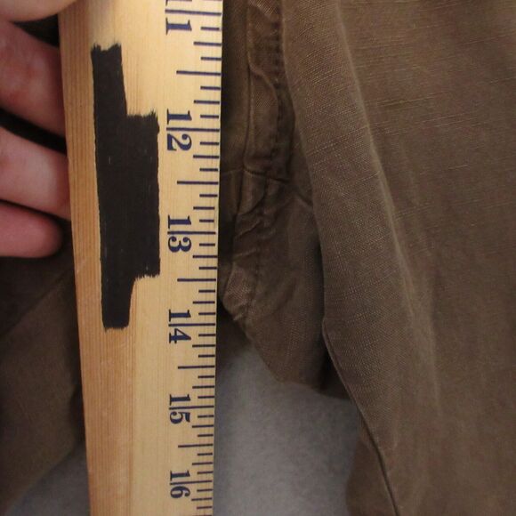 Pilcro Anthropologie Jogger Pants Brown Linen Lyocel Pockets Relaxed Fit - Picture 8 of 16